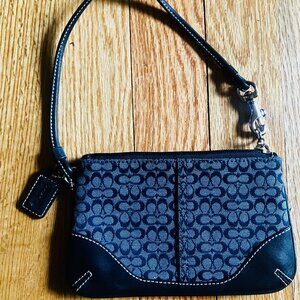 Coach Navy Wristlet
